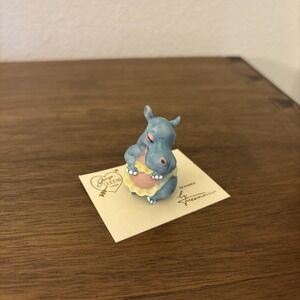 Vintage Freeman George Good Miniature Porcelain Happy Hippo Figurine - New